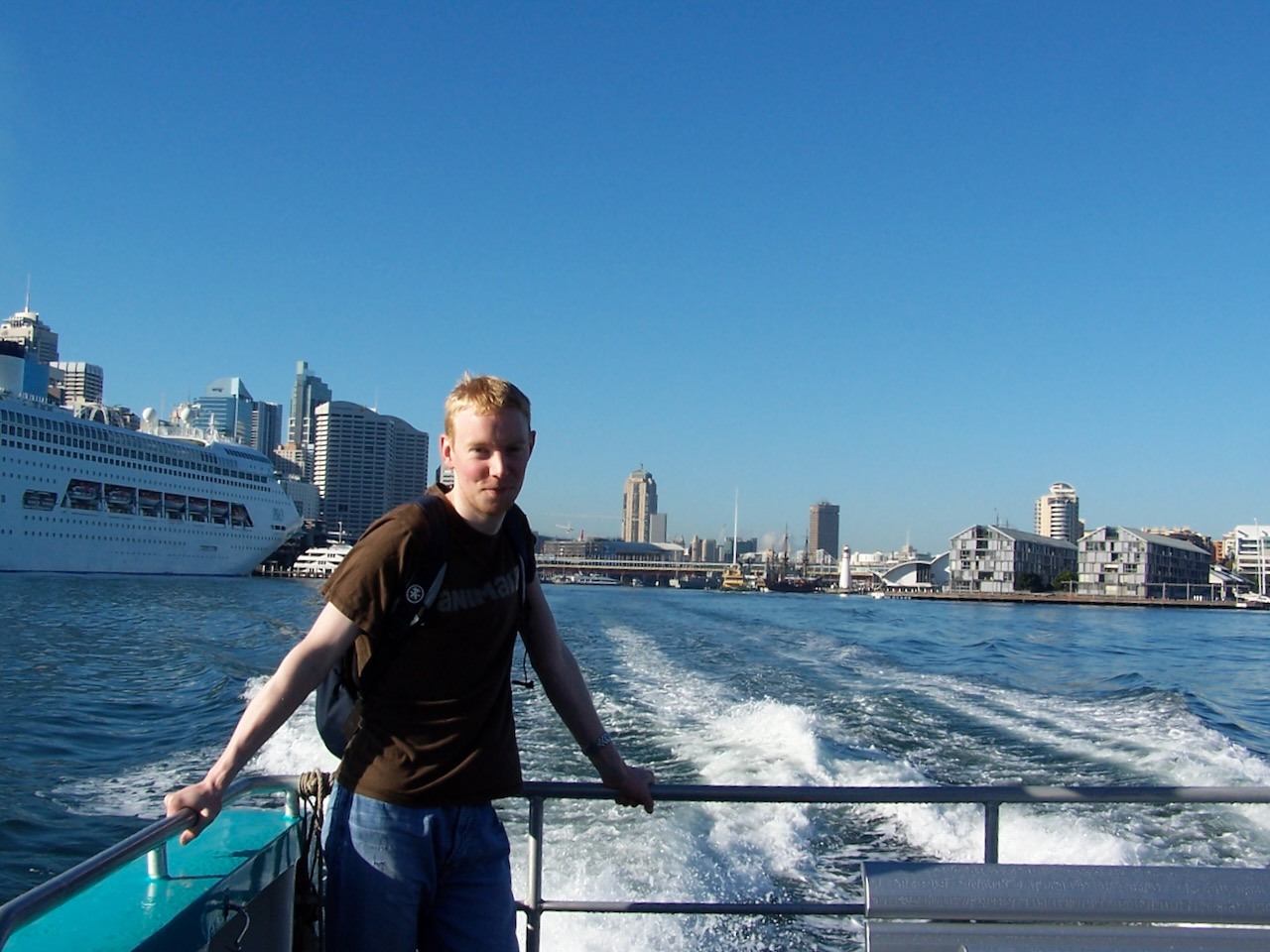 Me on the ferry to Olympic Park